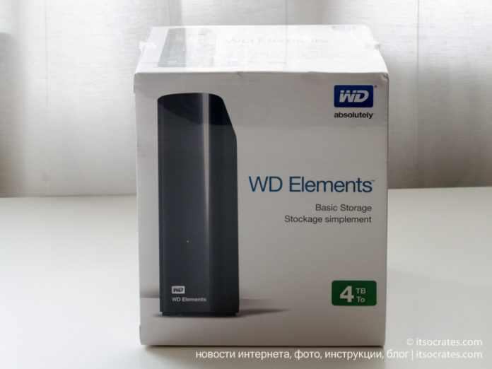 Обзор внешнего жесткого диска - WD Elements 4Tb